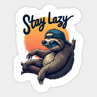 Slothful Serenity: Embracing the Lazy Life Sticker